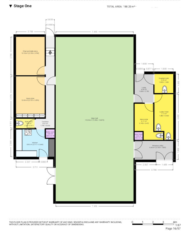 Floor Plan At End Of Stage One Floor plan after stage one
